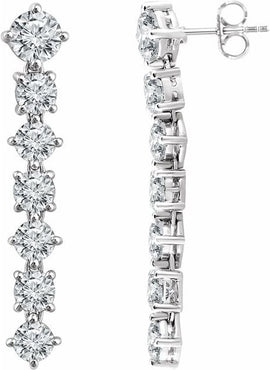 Sterling Silver Imitation White Cubic Zirconia Earrings