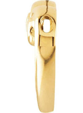 14K Yellow Gold Heart Slide Pendant