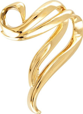 10K Yellow Gold Freeform Slide Pendant