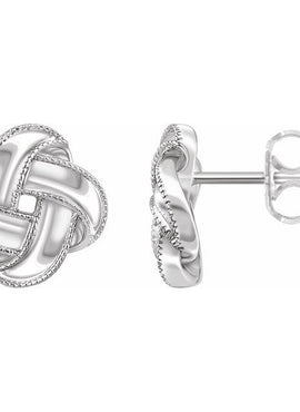 14K Yellow Gold Knot Earrings