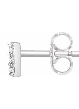14K Yellow Gold .05 CTW Natural Diamond Bar Earrings