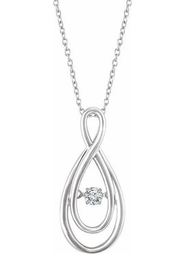 14K White Gold 1/10 CT Natural Mystara Diamond® 16-18