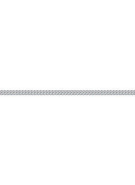 Sterling Silver Imitation White Cubic Zirconia Double Row Line 7