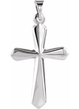 14K Yellow Gold 22.5x16 mm Cross Pendant