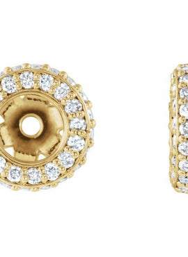14K White Gold 1/5 CTW Natural Diamond Earrings Jacket
