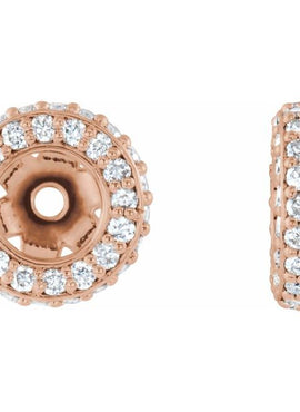 14K White Gold 1/5 CTW Natural Diamond Earrings Jacket
