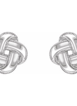14K Yellow Gold Knot Earrings