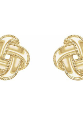 14K Yellow Gold Knot Earrings