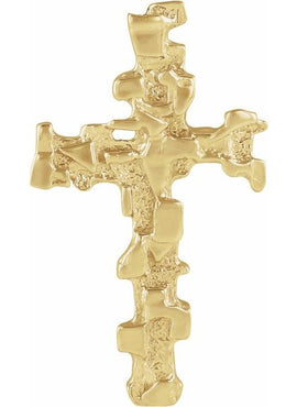 14K White Gold Cross Pendant