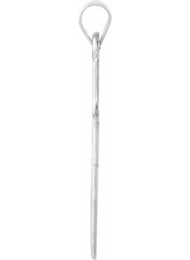 14K White Gold 30.3x16 mm Crucifix Pendant