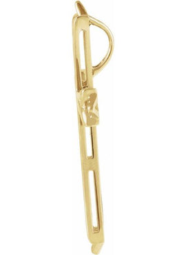 18K Yellow Gold Cross Pendant