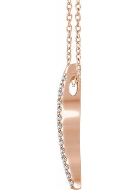 14K Yellow Gold 1/5 CTW Natural Diamond Bar 16-18