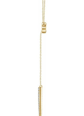 14K Yellow Gold 1/6 CTW Natural Diamond Circle & Bar 16-18