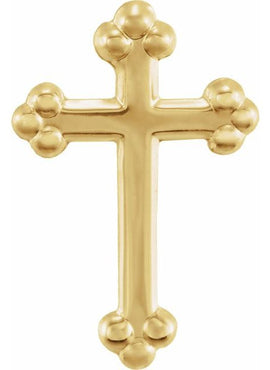 14K Yellow Gold Cross Lapel Pin