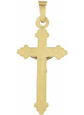 14K Yellow/White Gold Hollow Crucifix Pendant