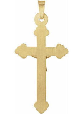 14K Yellow/White Gold Hollow Crucifix Pendant