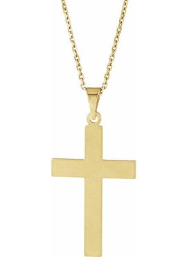 14K Yellow Gold Cross Pendant
