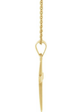14K Rose Gold Cross Pendant