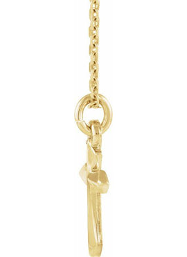 14K White Gold Cross 18