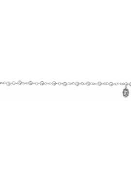 Sterling Silver Crucifix & Medal Rosary 7 1/2