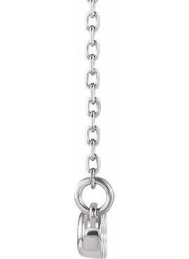 14K White Gold 1/5 CTW Natural Diamond Bezel-Set Bar 16-18