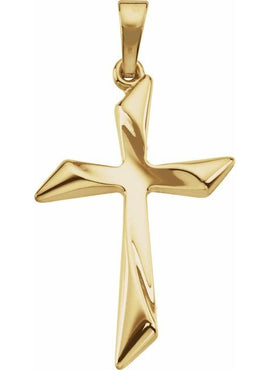 14K White Gold Cross 18