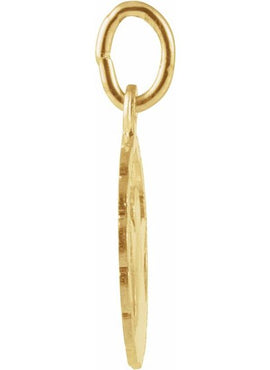 14K Yellow Gold 12 mm Angel Pendant