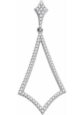 14K White Gold 1/4 CTW Natural Diamond Pendant