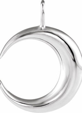 14K Yellow Gold Crescent Moon 16-18