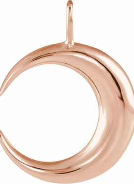 14K Yellow Gold Crescent Moon 16-18