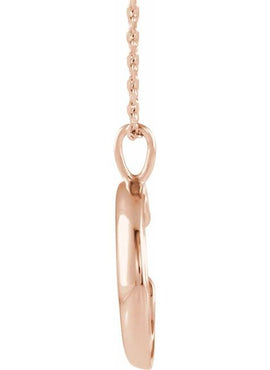 14K Yellow Gold Crescent Moon 16-18