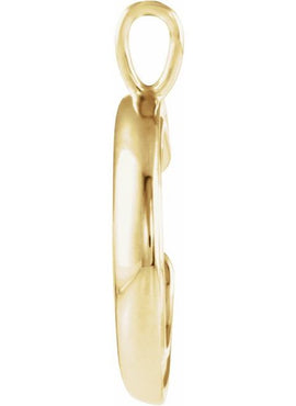 14K Yellow Gold Crescent Moon 16-18