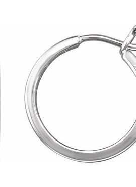 14K White Gold 1/2 CTW Natural Diamond Channel-Set 16.5 mm Hoop Earrings