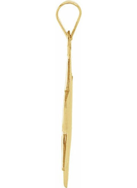 14K Yellow Gold 21x19 mm Star of David Pendant