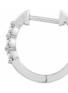 14K Yellow Gold 1/4 CTW Natural Diamond 14 mm Hoop Earrings