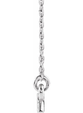 14K White Gold .04 CTW Natural Diamond Geometric Bar 16-18
