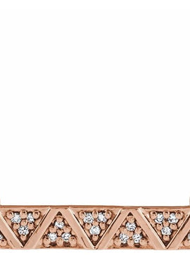 14K White Gold .04 CTW Natural Diamond Geometric Bar 16-18