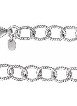 Sterling Silver Knurled Cable 7