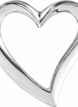 10K Rose Gold Heart Slide Pendant