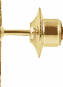 14K Yellow Gold Crucifix Lapel Pin