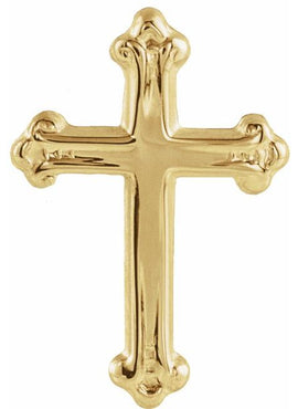 14K Yellow Gold Cross Lapel Pin