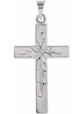 14K Yellow Gold 24x15 mm Cross Pendant