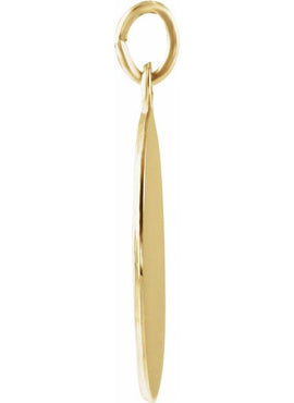 14K Yellow Gold 18 mm St. Anne Medal