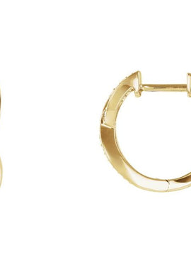 14K Yellow Gold 1/5 CTW Natural Diamond Infinity-Inspired 15.8 mm Hoop Earrings