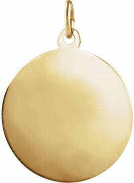 14K Yellow Gold 18 mm St. Anne Medal