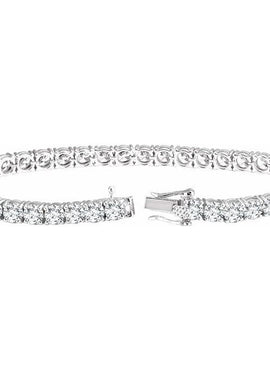 Sterling Silver Imitation White Cubic Zirconia 7