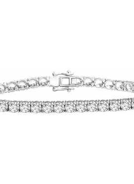 Sterling Silver Imitation White Cubic Zirconia 7