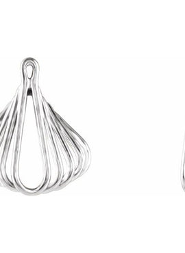 14K Yellow Gold Freeform Earring Jackets