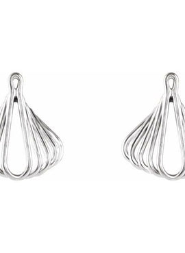 14K Yellow Gold Freeform Earring Jackets