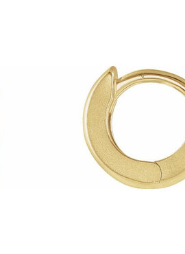 14K Yellow Gold 9.5 mm Hinged Hoop Earring